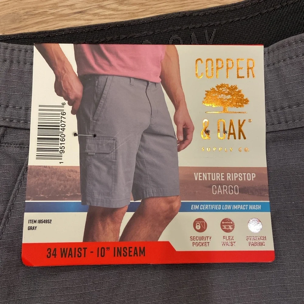 Copper & Oak Supply Co. Men’s Venture Ripstop Cargo Shorts